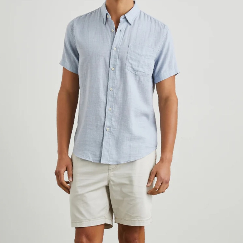 Rails Men’s Fairfax Shirt in Blue Melange